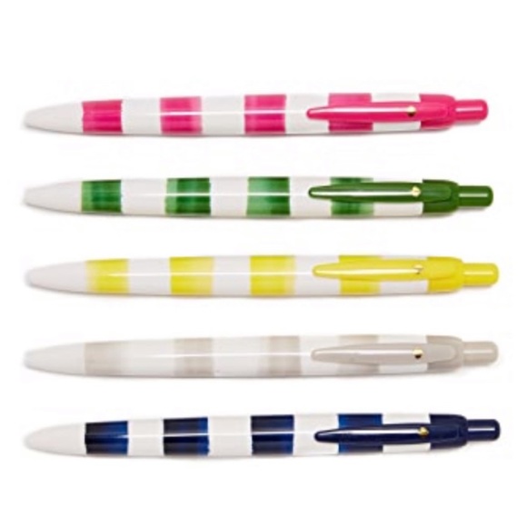 NWT Kate Spade Rugby Stripe Pen Set - Picture 2 of 6